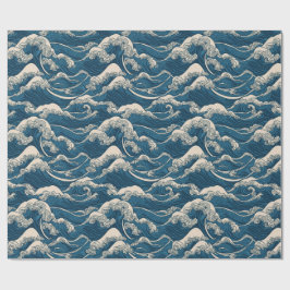 Whitepaper zum Wavefeld von japanischen Wellenmust Geschenkpapier