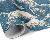 Whitepaper zum Wavefeld von japanischen Wellenmust Geschenkpapier (Rolleneckpunkt)