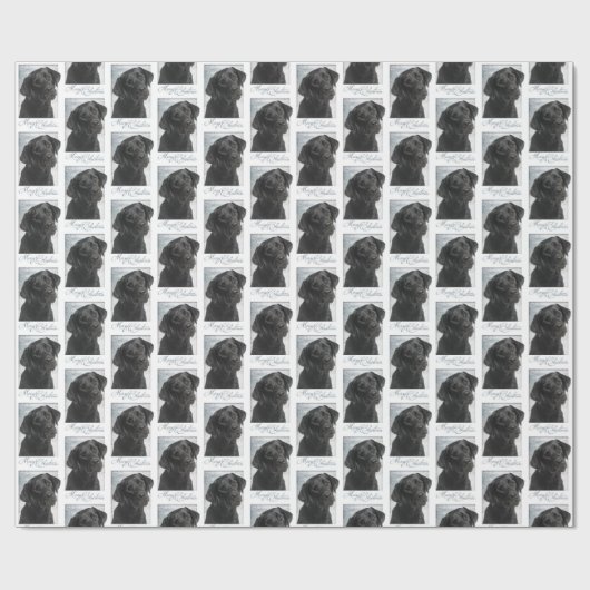 Whitepaper zum Weihnachtsabbruch im Black Lab Geschenkpapier (Flach)