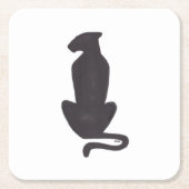Whitepaper zur Silhouette von Black Cat Untersetze Rechteckiger Pappuntersetzer (Vorderseite)