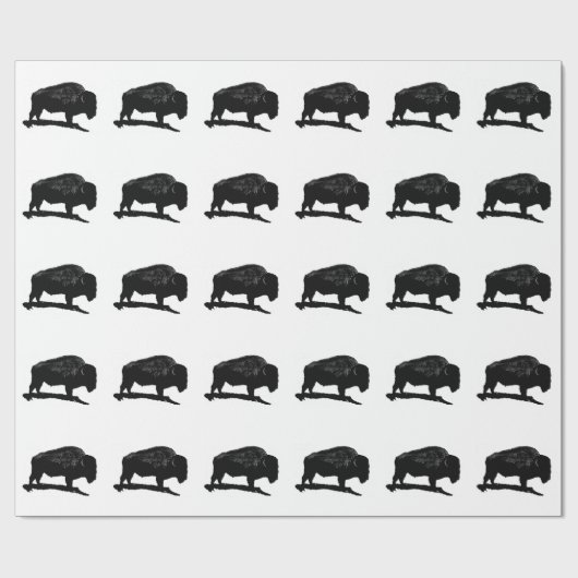 Whitepaper zur Silhouette von Black & White Buffal Geschenkpapier (Flach)