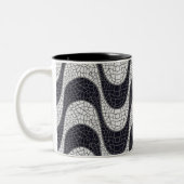 Whiter Black and mosaic wave mug Zweifarbige Tasse (Links)