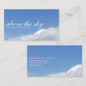 Whiter Blue sky with clouds picture business card Visitenkarte (Vorne/Hinten)