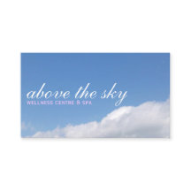 Whiter Blue sky with clouds picture business card