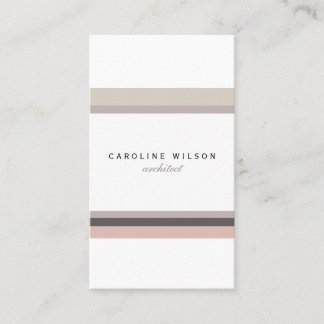 Whiter Elegant feminine minimalist modern pink Visitenkarte