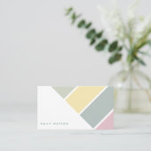 Whiter Elegant minimalist modern feminine card Visitenkarte (Stehend Vorderseite)