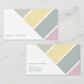 Whiter Elegant minimalist modern feminine card Visitenkarte (Vorne/Hinten)