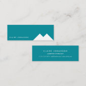 Whiter minimaler Blue modern einfach geometric Mini Visitenkarte (Vorne/Hinten)