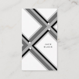 Whiter professional Black elegant geometric lines Visitenkarte