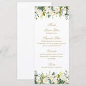 Whiterose-Bouquet Menükarte (Vorne/Hinten)