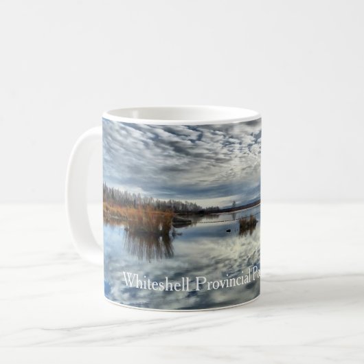 Whiteshell Herbstreflektion Kaffeepause Tasse (Vorderseite Links)