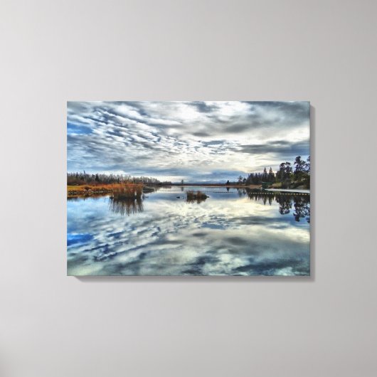 Whiteshell Herbstreflektion Stretch Canvas Print Leinwanddruck (Vorderseite)