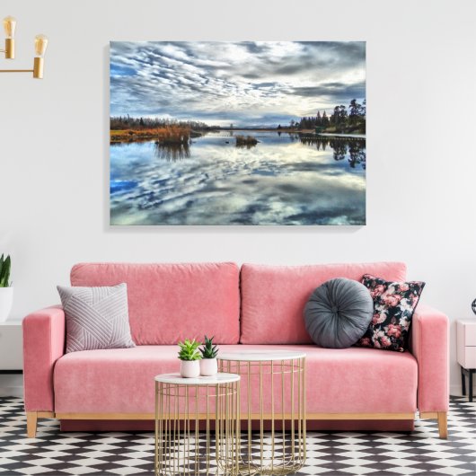 Whiteshell Herbstreflektion Stretch Canvas Print Leinwanddruck (Insitu (Wohnzimmer))