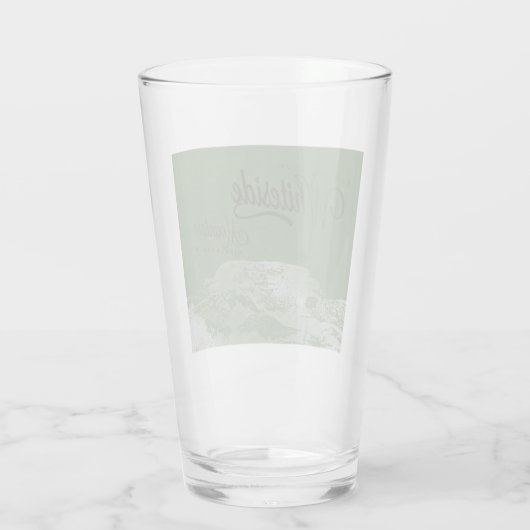 Whiteside Mountain Letterpress Style Pint Glas (Rückseite)