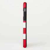 Whitestrip-veränderbarer roter Hintergrund Case-Mate iPhone Hülle (Hinten/Links)