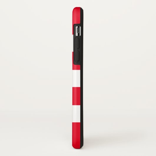 Whitestrip-veränderbarer roter Hintergrund Case-Mate iPhone Hülle (Hinten/Links)