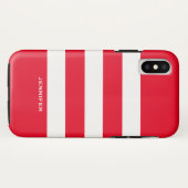 Whitestrip-veränderbarer roter Hintergrund Case-Mate iPhone Hülle (Rückseite (Horizontal))