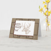 Whitetail Bday for Dad Karte (Gelbe Blume)