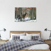 Whitetail Buck Abend Woods Canvas Print Leinwanddruck (Insitu (Schlafzimmer))