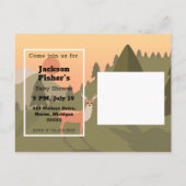 Whitetail Buck Baby Ankündigungspostkarte (Rückseite)