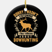 Whitetail Buck Bowhunting Hirsche Jagd Bow Hunter Keramik Ornament (Hinten)