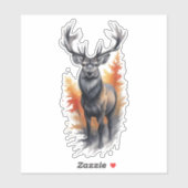 Whitetail Buck Custom-Cut Vinyl Aufkleber (Blatt)