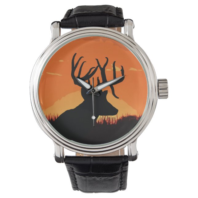 Whitetail Buck Deer Armbanduhr (Vorderseite)