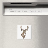 Whitetail Buck Deer Head Magnet (In Situ (Geschirrspüler))