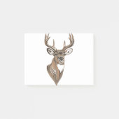 Whitetail Buck Deer Head Post-it Klebezettel (Vorderseite)