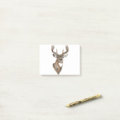 Whitetail Buck Deer Head Post-it Klebezettel (Auf Schreibtisch)