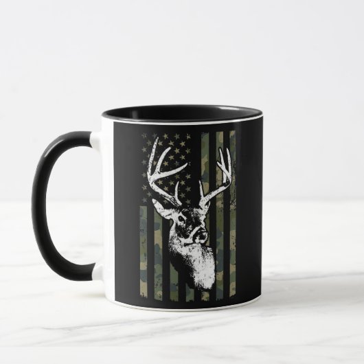 Whitetail Buck Deer Hunting USA Tarnung Tasse (Links)