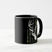 Whitetail Buck Deer Hunting USA Tarnung Tasse (VorderseiteRechts)