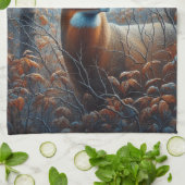 Whitetail Buck Deer im Wald Geschirrtuch (Gefaltet)