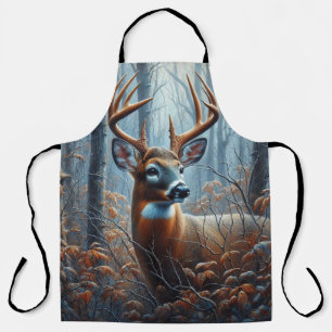 Whitetail Buck Deer im Wald Schürze