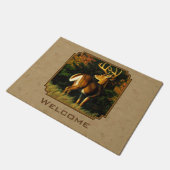 Whitetail Buck Deer Jagdtan Fußmatte (Schrägansicht)