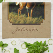 Whitetail Buck Deer Jagdtan Geschirrtuch (Gefaltet)