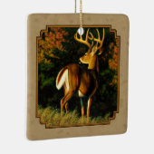 Whitetail Buck Deer Jagdtan Keramikornament (Rechts)