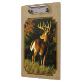 Whitetail Buck Deer Jagdtan Klemmbrett (Links)