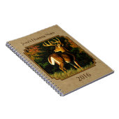 Whitetail Buck Deer Jagdtan Notizblock (Rechte Seite)