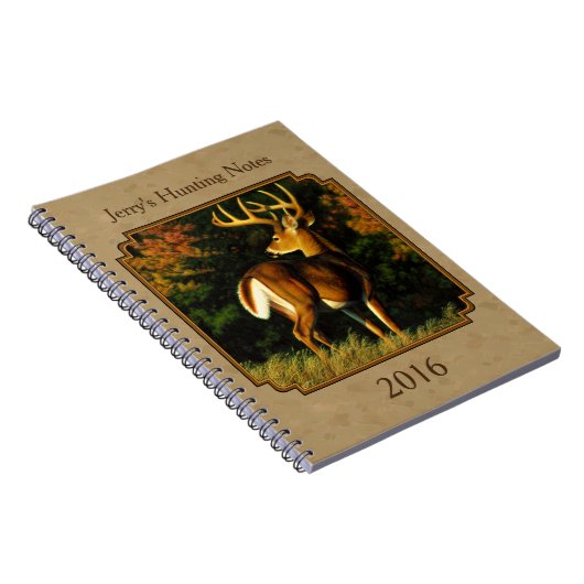 Whitetail Buck Deer Jagdtan Notizblock (Rechte Seite)