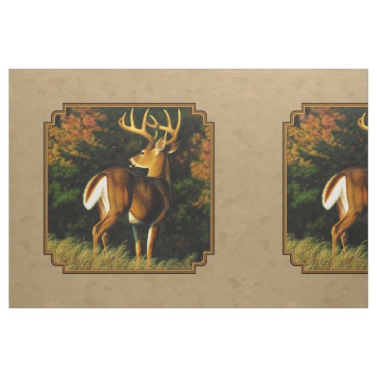 Whitetail Buck Deer Jagdtan Stoff (Fat Quarter (45,7 x 55,9 cm))