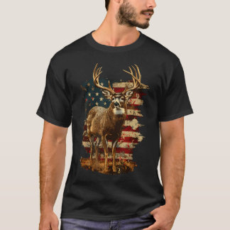 Whitetail Buck Deer Jagen 4. Juli US-amerikanisch T-Shirt