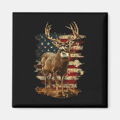 Whitetail Buck Deer Jagen 4. Juli US-amerikanische Magnet (Vorne)