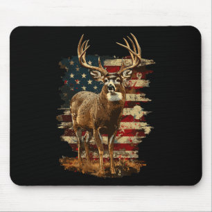 Whitetail Buck Deer Jagen 4. Juli US-amerikanische Mousepad