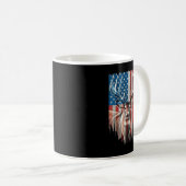 Whitetail Buck Deer Junting American Camouflage US Kaffeetasse (VorderseiteRechts)