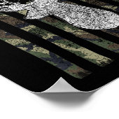 Whitetail Buck Deer Junting American Camouflage US Poster (Ecke)