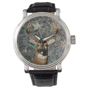 Whitetail Buck Deer Junting Armbanduhr