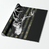 Whitetail Buck Deer Junting USA Camouflage America Geschenkpapier (Ungerollt)