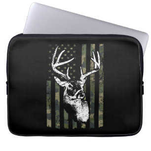 Whitetail Buck Deer Junting USA Camouflage America Laptopschutzhülle