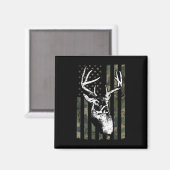 Whitetail Buck Deer Junting USA Camouflage America Magnet (Vorderseite/Rückseite)